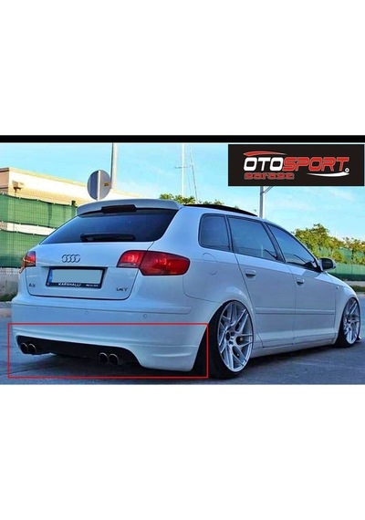 Audi A3 Sportback Arka Tampon Eki Karlık Fiberglass Boyasız