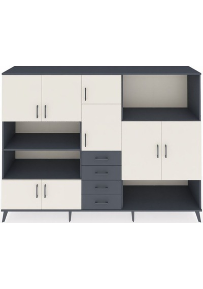 Hyperion Dolap 10 Raflı 4 Çekmeceli 8 Kapaklı 220x44x163 Antrasit Antrasit-aytaşı/antrasit Hyperion Dolap 10 Raflı 4 Çekmeceli 8 Kapaklı 220x44x163 Antrasit Antrasit-aytaşı/antrasit