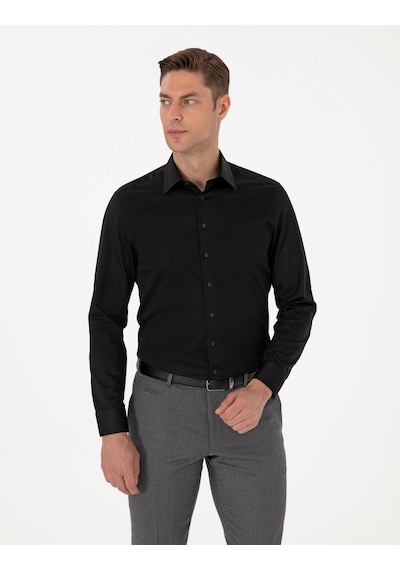 Pierre Cardin Erkek Siyah Gömlek Basic 50315407-vr046 Siyah