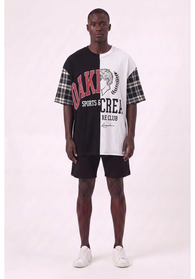 Blow Up Oakı Siyah Oversize Erkek T-shirt 11225 SİYAH