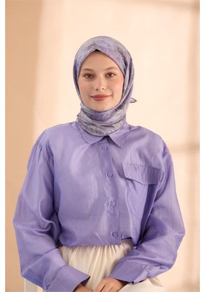 Silk Home Soft Eşarp 73095-23 Lila, Leylak, Taş, Koyu Vizon