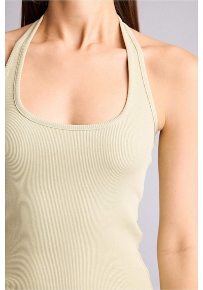 Defacto Fıtted Halter Yaka Fitilli Kaşkorse Atlet H8088ax26smkh445 Haki-kh445
