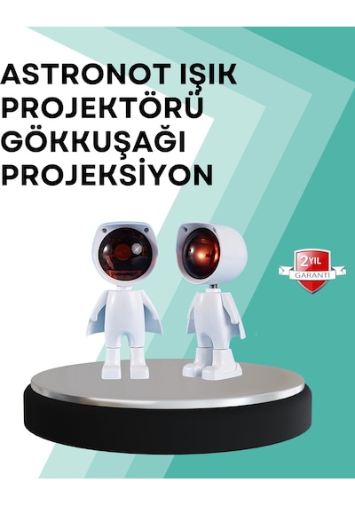 Mey İthalat 360 Ayarlanabilir Başlıklı Astronot Gece Lambası Çok Renkli