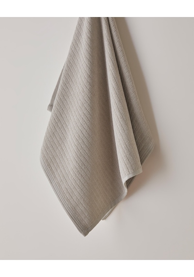 English Home Stripe Pamuk Yüz Havlusu 50x70 Cm Koyu Bej Koyu Bej