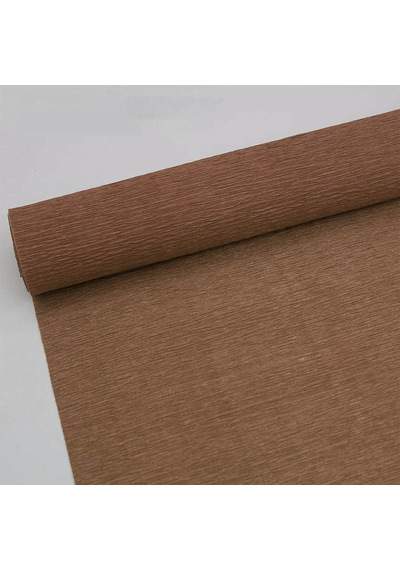 Italyan Krapon Kağıdı Çiçekçi Krep Kağıdı Grapon Kağıdı 180gr 50x250cm Kahverengi