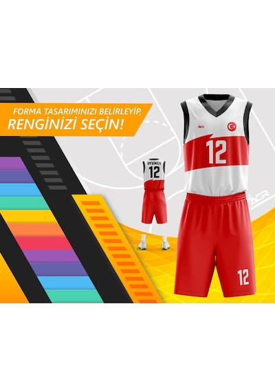 Acr Giyim Kişiye Özel Basketbol Forması - Dizayn : Fırça