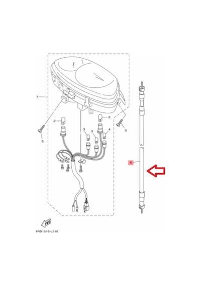 Yamaha Cygnus L Or.  Kilometre Teli 4P7-H3550-01