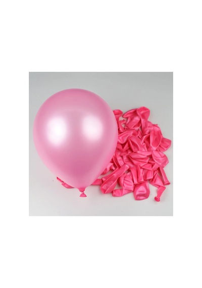 Metalik Balon Parti Organizasyon Balonu 12 İnç Düğün Doğum Günü Dekorasyon 50 Adet Pembe