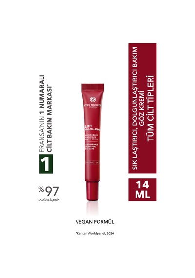 Yves Rocher Lift Pro Collagene Sıkılaştırıcı Ve Dolgunlaştırıcı Göz Kremi Bitkisel Kolajen Hyaluronik 14 Ml