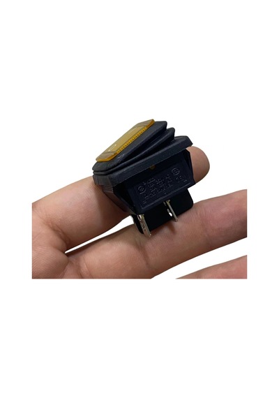 Ic-104w Geniş Körüklü Işıklı Anahtar On-off 4p Sarı