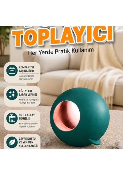 Yeniden Kullanılabilir Tüy Temizleme Topu Kedi Köpek Tüyü Ve Tiftik Çıkarıcı Pratik Temizleme Aparat