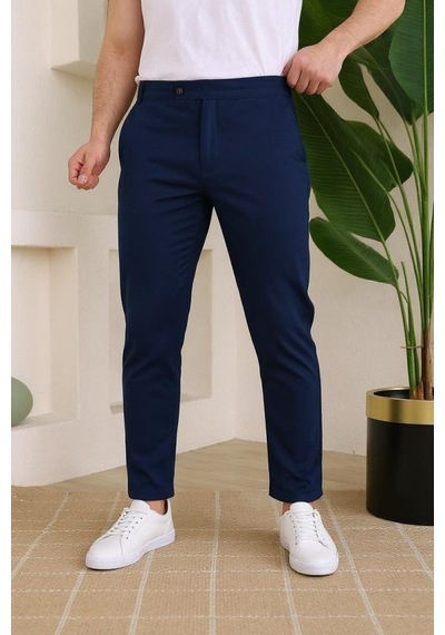 Efnaz Style Erkek Slim Fit Dilli Kumaş Pantolon Lacivert