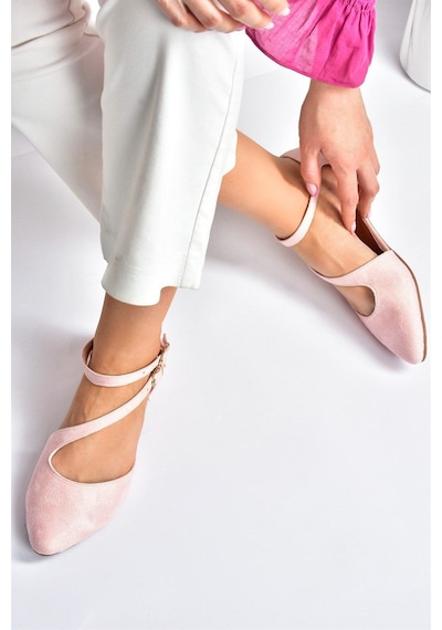Fox Shoes Pudra Kadın Babet D726016902 Pudra