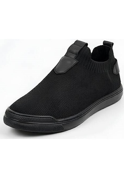Daytex 4224 Erkek Slip-on - Full Triko Örgü Termo Taban Sneaker Siyah