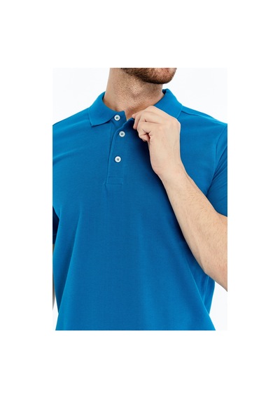 Uniprom Polo Yaka Tişört %100 Pamuk İndigo Erkek İndigo