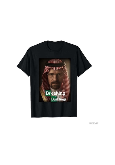 Flood Of Style Breaking Buildings Meme T-shirt Erkekler Kadınlar Için % 100% Pamuklu Tişörtler Kısa Kollu Üs Siyah