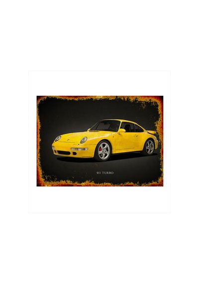 Bedeko Sarı Porsche Tasarım Mdf Tablo 50cm X 70cm