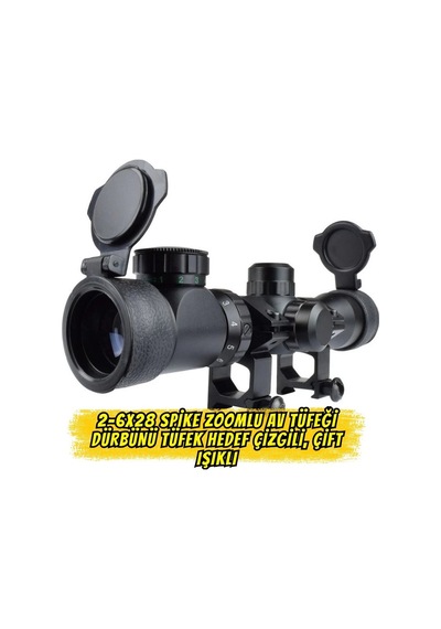 Spike 2-6x28eg Işıklı Ve Zoomlu Taktikal Profesyonel Optik Av Ve Çok Renkli