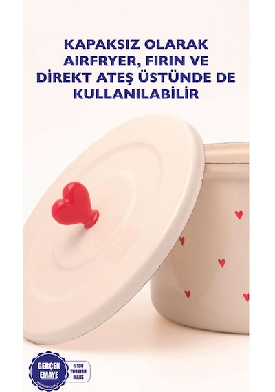 Cupid 20 Cm Emaye Tencere 3 Litre Bej