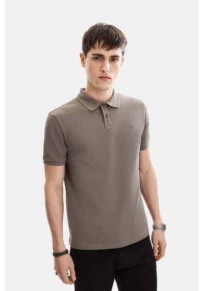 Backandbond Koyu Vizon Regular Fit Polo Yaka Örme Tişört