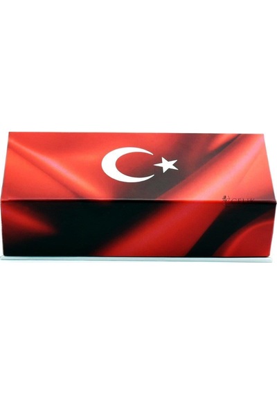 Steelpen Pearl Serisi 4500 Kırmızı Bayrak Dolma Kalem + Tükenmez Kalem Seti