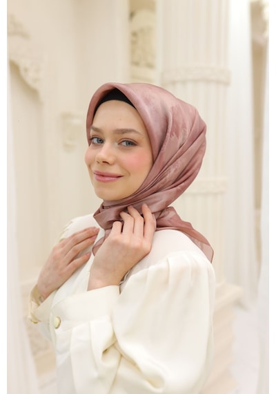 Silk Home Shiny Eşarp 75002-67 Pudra, Vizon, Gül Kurusu