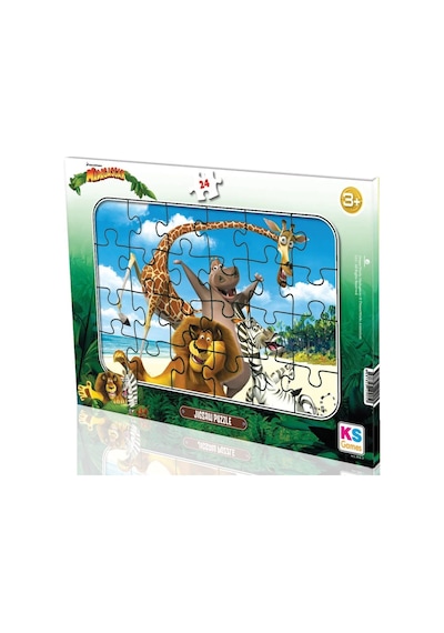 Ks Games 24 Parça Çerçeveli Çocuk Yapboz - Madagascar - Erkek Çocuk - Mg704 - 3 Yaş Üzeri