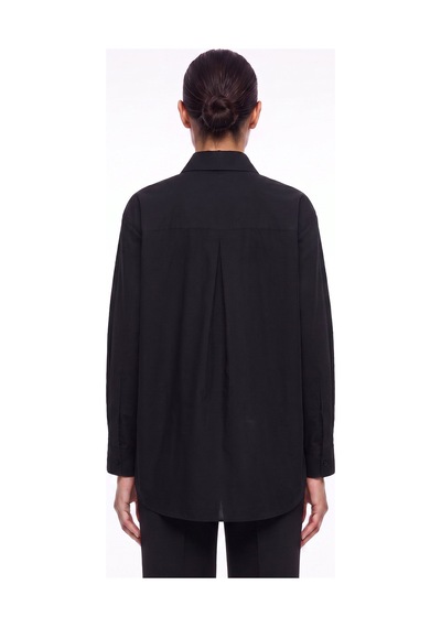 Fabrika Siyah Kadın Oversize Taşlı Gömlek F5wl-gml0101