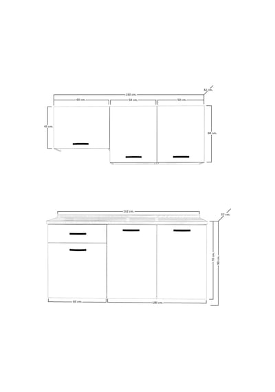Decoraktiv Naturel 160 Mdf Hazır Mutfak Dolabı - Tezgah Dahil - Pera Beyaz Beyaz - Meşe Decoraktiv Naturel 160 Mdf Hazır Mutfak Dolabı - Tezgah Dahil - Pera Beyaz Beyaz - Meşe