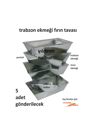 Trabzon Ekmeği 10x23 Fırın Tavası Puntalı Minik Tekli Taş Fırın T