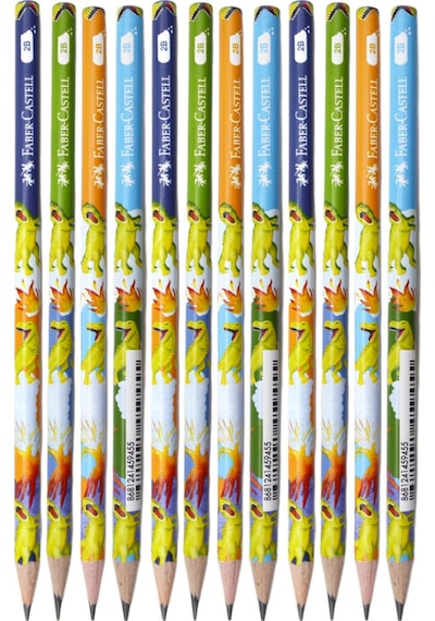 Faber-castell Dino 2b Yuvarlak Kurşun Kalem 12 Adet Siyah