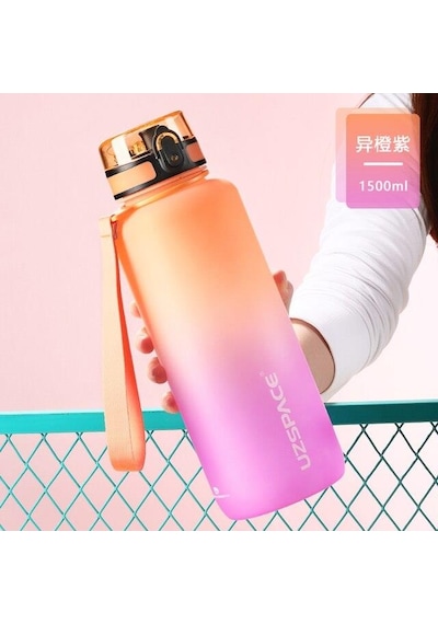 Uzspace Tritan Su Matarası 1500Ml Vgn3056 Turuncu Mor