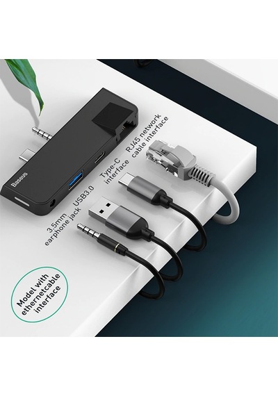Baseus Multifunctional Hub Surface Go Type-C Audio To Rj45 Usb3.