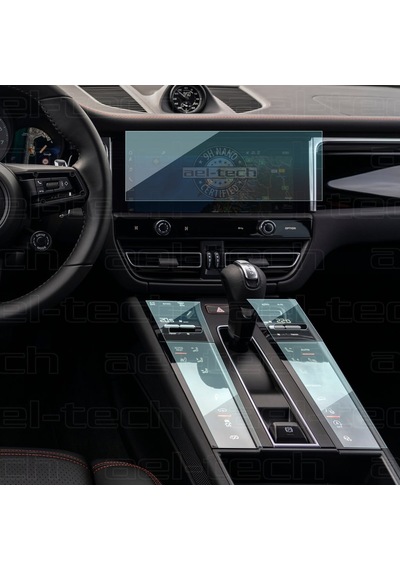 Porsche Macan Uyumlu Vites Etrafı Ve 10.9 Inç Navigasyon 9h Nano Ekran Koruyucu 5li Set