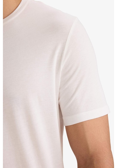 Defacto Slim Fit Tişört M6606az26spwt34 Beyaz-wt34
