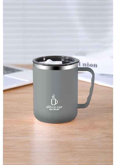 304 L Çelik Gri 500 Ml Kahve El Termos Kupa Mug Cin557gr Diğer