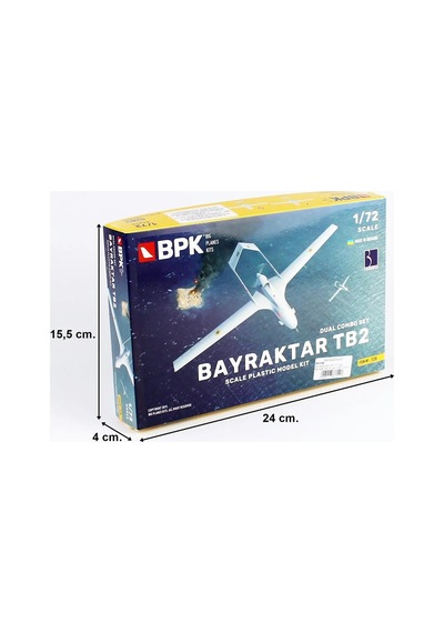 1/72 Bayraktar Tb2 İkili Set Silahlı İnsansız Hava Aracı Maketi, Big Planes Kits 7230