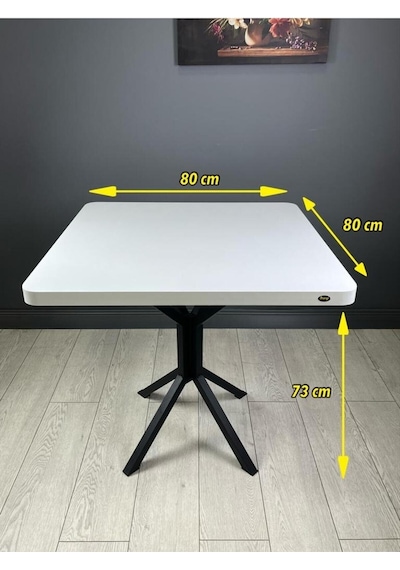 Roma Beyaz Mutfak Yemek Masası Balkon Masası Kavisli Köşe Metal Siyah Ayak 80 Cm Roma Beyaz Mutfak Yemek Masası Balkon Masası Kavisli Köşe Metal Siyah Ayak 80 Cm