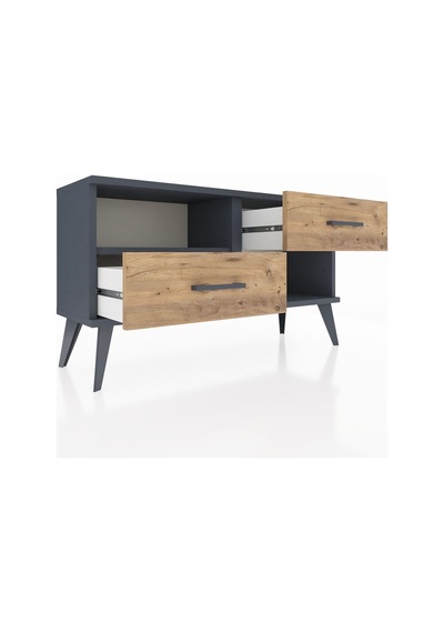 Arges Şifonyer Tek Raflı 2 Çekmeceli 88x30x48 Antrasit-antrasit/çam Antrasit/çam Arges Şifonyer Tek Raflı 2 Çekmeceli 88x30x48 Antrasit-antrasit/çam Antrasit/çam