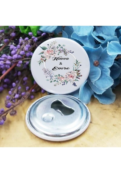 Söz Nişan Kına Düğün Hediyelik Açacak Magnet Metal 58 mm(30 Adet)