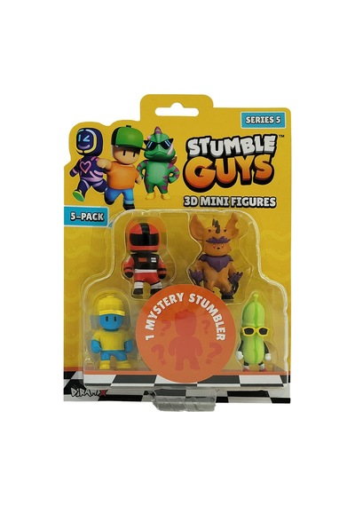 Stumble Guys Seri 5 Mini Figür Seti 5'li Paket - Popüler Oyun Karakterleri
