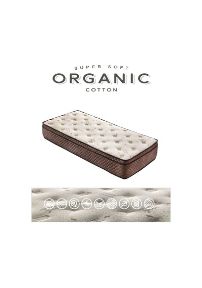 Babyhopeankara Heyner 130X190 Organic Cotton Pedli Ortopedik Yaylı Yatak 130*190