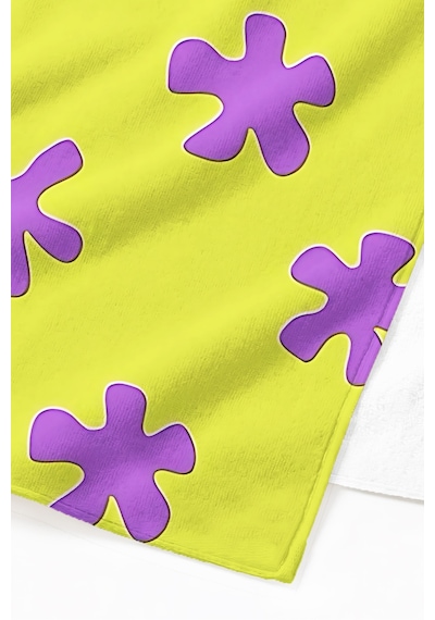 Soyut Retro Modern Plaj Havlu Örtüsu - Neon Sarı Mor Pop Art Hızlı Kuruyan Mikrofiber Havlu Örtü Sessiz Yosun