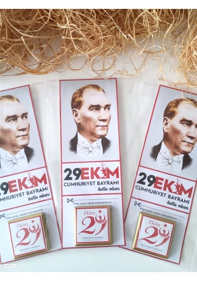 Farklı Market 29 Ekim Cumhuriyet Bayramı Çikolatası Ve Kitap Ayracı 20 Adet