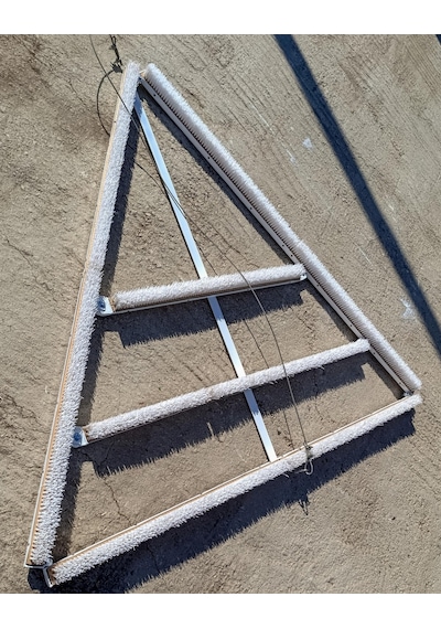 Premium Halı Kumlama Ve Granül Fırçası 200 Cm Üçgen Beyaz