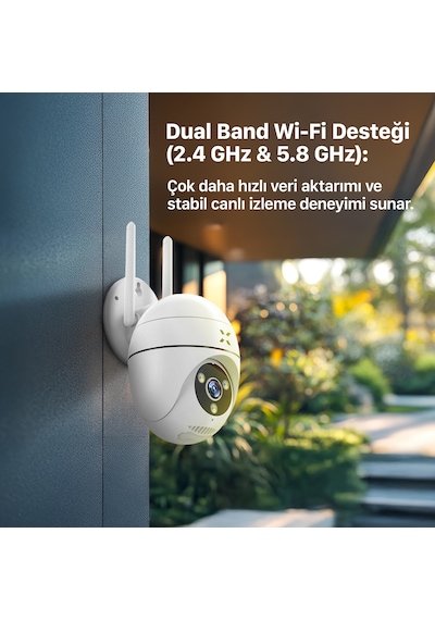 Xenon Smart Güvenlik Kamerası 1440p 4mp Mobil Kontrol Hareket Takipli Gece Görüşlü Dış Mekan Kamera X7268