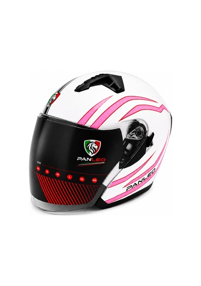 Motosiklet Kask Panleo H3 528 Beyaz-pink Beyaz / Pembe