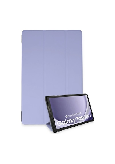 Uray Store Samsung Galaxy Uyumlu Tab A9 Plus Kılıf Tablet Smart Kılıf - Lila Arka Kapak