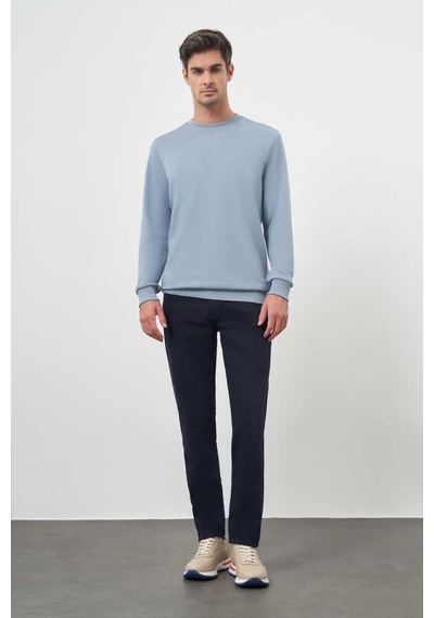 Morven Erkek Mavi Basic Bisiklet Yaka Sweat-shirt 25ks063005300 Mavi Mavi