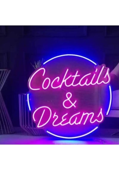 Neon Led Işık Coctails Gece Lambası Renkli